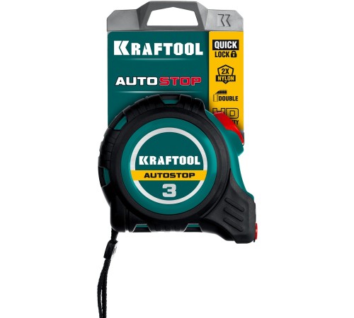 Профессиональная рулетка с автостопом KRAFTOOL AutoStop 3м / 16мм