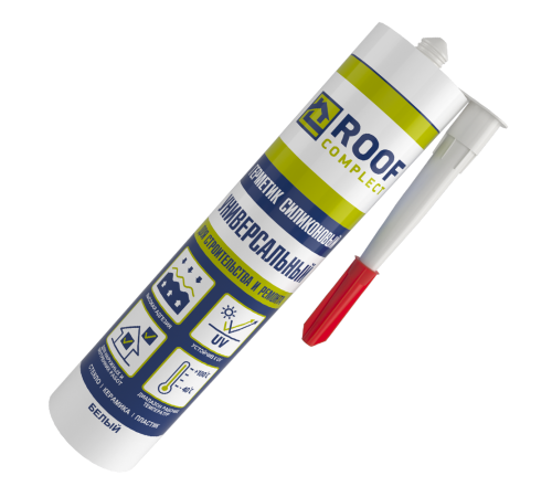 Герметик силиконовый универсальный Roof Complect белый (260мл)