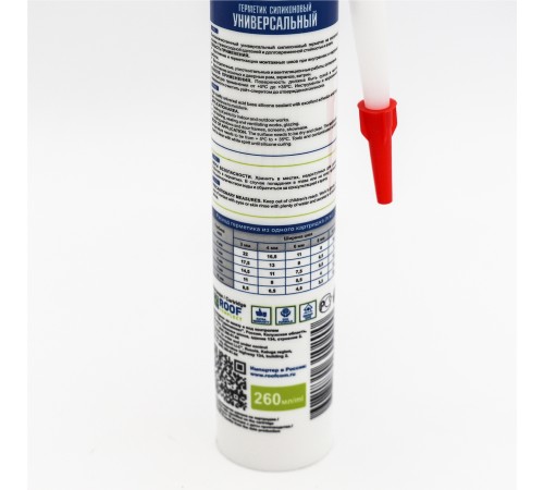 Герметик силиконовый универсальный Roof Complect беcцветный (260мл)