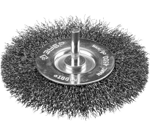 Щетка дисковая для дрели, витая стальная проволока 0,3мм, 100мм ''Профессионал''.
