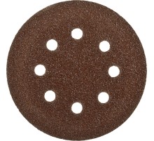 ЗУБР Круг шлифовальный  "СТАНДАРТ" из абразивной бумаги на велкро основе, 8 отв., Р240, 125мм, 5шт [35350-125-240]