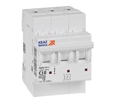 Выключатель автоматический модульный OptiDin BM63-3C10-4.5-УХЛ3 КЭАЗ 326811