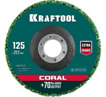 Диск абразивный Kraftool 36599-125 d=125мм d(посад.)=22.2мм (угловые шлифмашины)