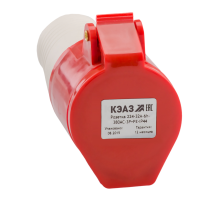 Розетка 224-32А-6h-380AC-3P+PE-IP44