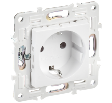 SKANDY Розетка с заземлением без защитных шторок 16А SK-R05W арктический белый IEK