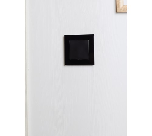 BRITE Рамка 1 пост РУ-1-2-БрЧ стекло черный