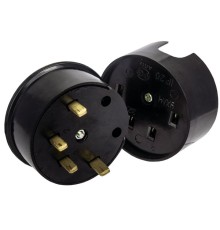 EKF AS-380-O-04 Разъем РШ-ВШ 32А 380В 3P+PE (ОУ) карболитовый черный EKF PROxima