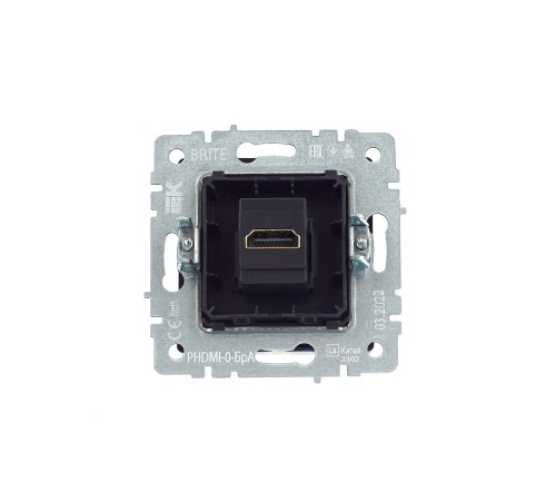 BRITE Розетка HDMI РHDMI-0-БрА алюминий