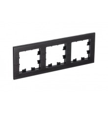 Systeme electric ATN312303 Рамка 3-постовая ATLASDESIGN NATURE, МЕТАЛЛ ОНИКС