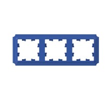 ATLASDESIGN ANTIQUE 3-постовая рамка, универсальная, АКВАМАРИН