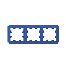 ATLASDESIGN ANTIQUE 3-постовая рамка, универсальная, АКВАМАРИН