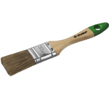 Кисть плоская  ЗУБР "ЛАЗУРЬ-МАСТЕР", смешанная щетина, деревянная ручка, 38мм[4-01009-038]