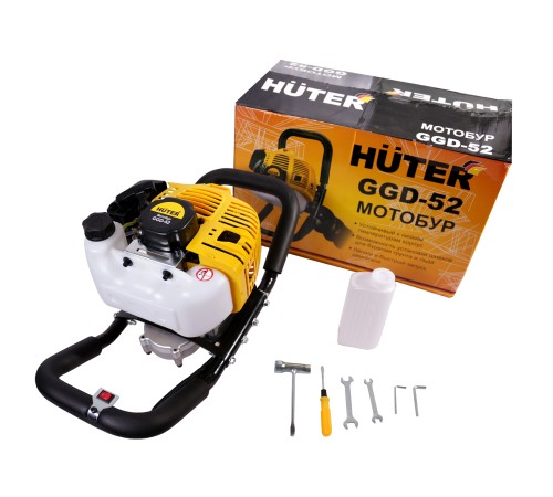 Мотобур Huter GGD-52 2-х такт. 1400Вт 1.9л.с. 52см3 8700об/мин (70/13/1)