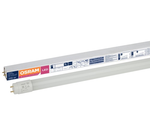 Лампа светодиодная SubstiTUBE Basic T8 18W/840 (замена 36Вт) 18Вт трубчатая стекл. 4000К нейтр. бел. G13 1600лм 220-240В 1200мм двухсторон. прям. вкл. OSRAM 4058075377547 Лампа светодиодная SubstiTUBE Basic T8 18W/840 (замена 36Вт) 18Вт трубчатая стекл. 4000К нейтр. бел. G13 1600лм 220-240В 1200мм двухсторон. прям. вкл. OSRAM 4058075377547
