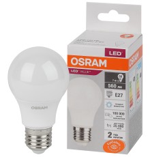 Лампа светодиодная LED 7 Вт E27 6500К 560Лм груша 220 В (замена 60Вт) OSRAM