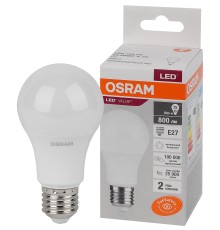 Лампа светодиодная LED 10 Вт E27 4000К 800Лм груша 220 В (замена 75Вт) OSRAM