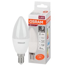 Лампа светодиодная LED 7 Вт E14 4000К 560Лм свеча 220 В (замена 60Вт) OSRAM