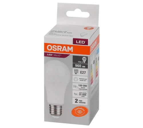 Лампа светодиодная LED 12 Вт E27 4000К 960Лм груша 220 В (замена 100Вт) OSRAM