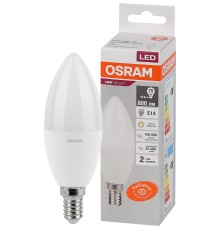 Лампа светодиодная LED 10 Вт E14 3000К 800Лм свеча 220 В (замена 75Вт) OSRAM