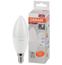 Лампа светодиодная LED 10 Вт E14 4000К 800Лм свеча 220 В (замена 75Вт) OSRAM