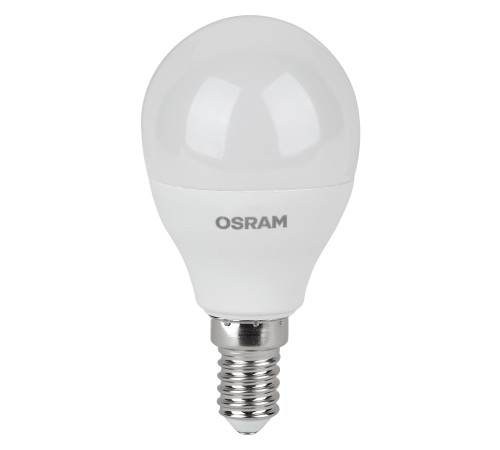 Лампа светодиодная LED 7 Вт E14 4000К 560Лм шарик 220 В (замена 60Вт) OSRAM