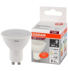 Лампа светодиодная LED 7 Вт GU10 3000К 560Лм спот 220 В (замена 60Вт) OSRAM