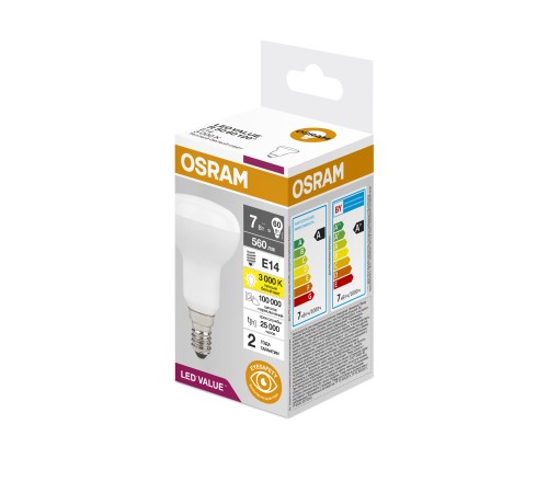 Лампа светодиодная LED 7 Вт E14 3000К 560Лм гриб 220 В (замена 60Вт) OSRAM