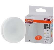 Лампа светодиодная LED 8 Вт GX53 3000К 640Лм таблетка 220 В (замена 60Вт) OSRAM