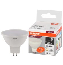 Лампа светодиодная LED 7 Вт GU5.3 3000К 560Лм спот 220 В (замена 60Вт) OSRAM