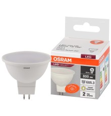 Лампа светодиодная LED 10 Вт GU5.3 3000К 800Лм сп т 220 В OSRAM(замена 75 Вт)