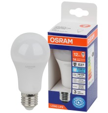 Лампа светодиодная LED 12Вт Е27 6500К 1055Лм груша 220В (замена 100Вт) OSRAM
