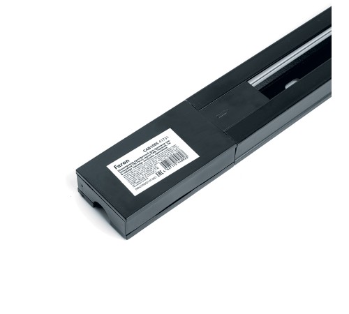 Шинопровод для трековых светильников 3м черный квадратный (в наборе токовод заглушка крепление)