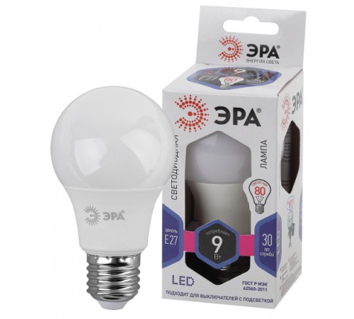 ЭРА Б0032248 LED A60-9W-860-E27 (диод, груша, 9Вт, хол, E27) ЭРА Б0032248 LED A60-9W-860-E27 (диод, груша, 9Вт, хол, E27)
