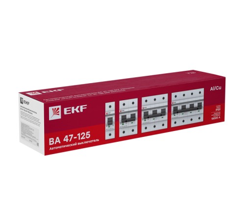 EKF mcb47125-3-125D Автоматический выключатель 3P 125А (D) 15кА ВА 47-125 EKF PROxima EKF mcb47125-3-125D Автоматический выключатель 3P 125А (D) 15кА ВА 47-125 EKF PROxima