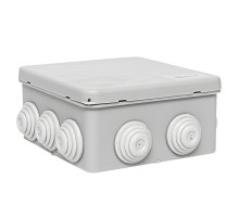 EKF plc-kmr-030-014 Коробка распаячная КМР-030-014 с крышкой  наружная (103х103х55), 8 мембранных вводов IP54 EKF PROxima