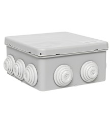 EKF plc-kmr-030-014 Коробка распаячная КМР-030-014 с крышкой  наружная (103х103х55), 8 мембранных вводов IP54 EKF PROxima