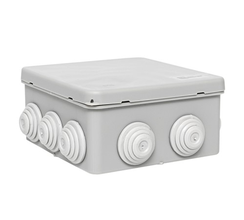 EKF plc-kmr-030-014 Коробка распаячная КМР-030-014 с крышкой  наружная (103х103х55), 8 мембранных вводов IP54 EKF PROxima