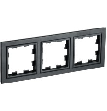 IEK BR-M32-K02 BRITE Рамка 3-мест. РУ-3-БрЧ черн.