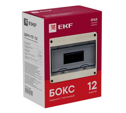 EKF pb65-n-pg-12 Щит распред. навесной ЩРН-ПГ-12 (198х254х106) IP65 EKF PROxima