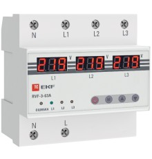 Реле выбора фаз с дисплеем EKF RVF-3-63А PROxima