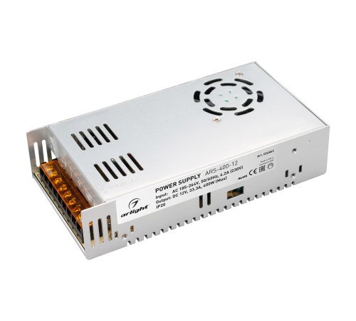 Блок питания ARS-400-12 (12V, 33.3A, 400W) (ARL, IP20 Сетка, 2 года)