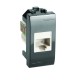Компьютерная розетка RJ45 кат.5e, Brava, черная, 1 мод DKC 77654N