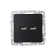 BRITE Розетка USB A+A 3.1А РЮ10-1-БрЧ черный