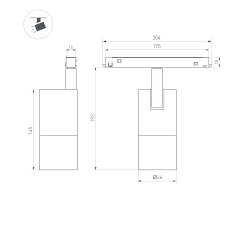 Блок питания ARV-DR60-24 (24V, 2.5A, 60W) (ARL, IP20 DIN-рейка)