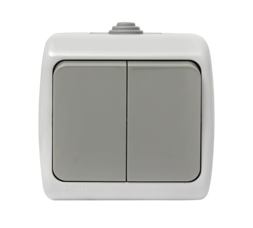 EKF EFV10-023-30-54 Мурманск Выключатель 2-клавишный 10А IP54 серый EKF EKF EFV10-023-30-54 Мурманск Выключатель 2-клавишный 10А IP54 серый EKF
