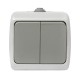 EKF EFV10-023-30-54 Мурманск Выключатель 2-клавишный 10А IP54 серый EKF