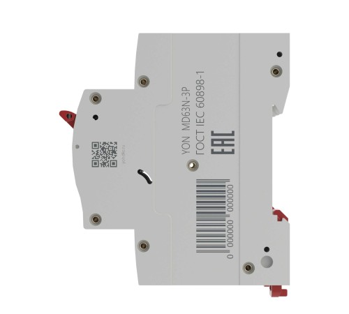 Выключатель автоматический трёхполюсный 63А C MD63N-3PC63 6кА