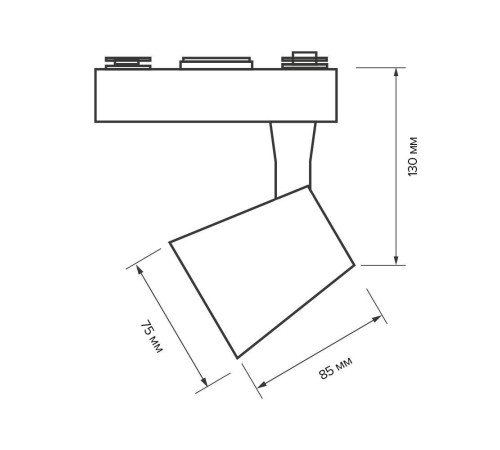 Светильник светодиодный трековый на шинопровод ДПО- 15w 4000K 24° WH (белый) IP40 jazzway JazzWay 5010574