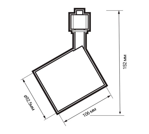 Светильник светодиодный трековый на шинопровод ДПО-30w 4000K 24° BL (чёрный) IP40 jazzway JazzWay 5010666