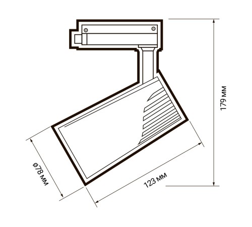 Светильник светодиодный трековый на шинопровод ДПО-25w 4000K 24° BL (чёрный) IP40 Jazzway PTR 1725 JazzWay 5026124